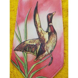 1940s 1950s VINTAGE TIE ~PILGRIM COLOR PHOTO "WILD LIFE" ~ BOLD ROCKABILLY ~ 49"